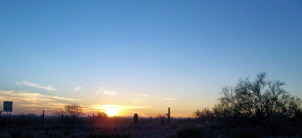 Beautiful Natural McDowell Mountain Ranch Sunset over Scottsdale Arizona